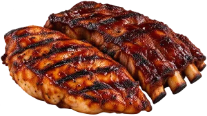 Grilled BBQ Chicken & Ribs