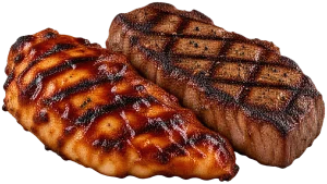 Grilled BBQ Chicken & Sirloin