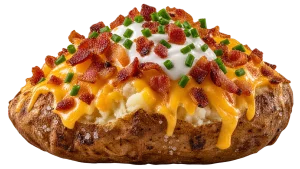 Loaded Baked Potato (butter, sour cream, cheese, bacon)