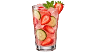 Strawberry Cucumber Fizz