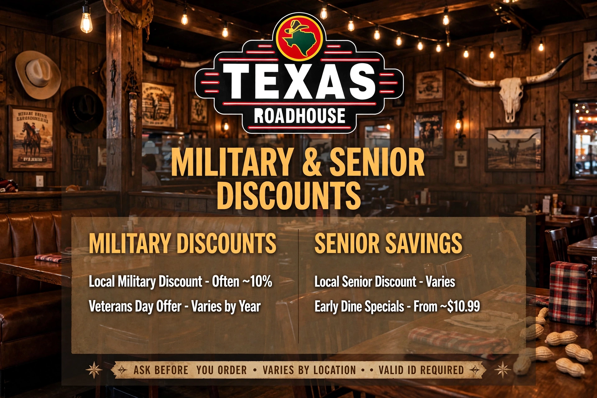 Texas Roadhouse Military & Senior Discounts: What to Know (2026)